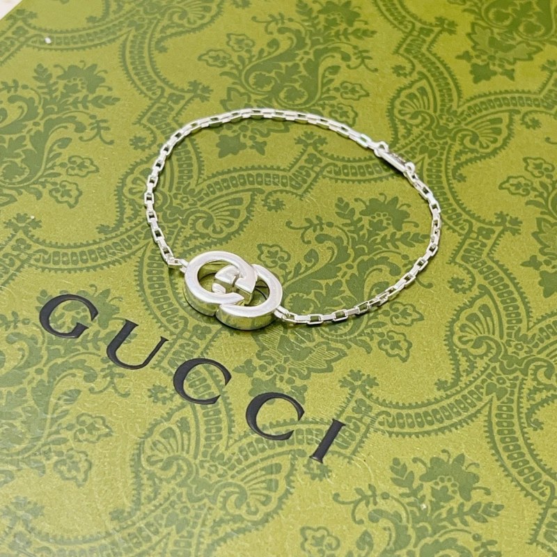 Gucci Silver Bracelet in a Modern Everyday Style, With the Antiqued Finish Buyers Describe