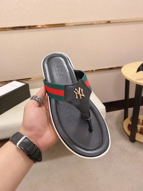 Gucci Gray Slides in a Casual Slip-On Style, Listed Across a Wide Size Run