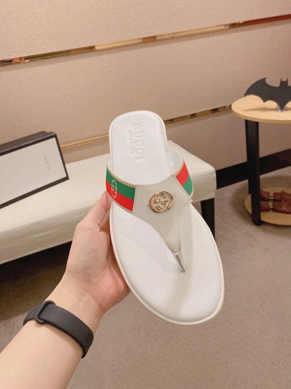 Gucci White Slides: A Casual Slip-On Listed With a Lighter, Anti-Slip Outsole