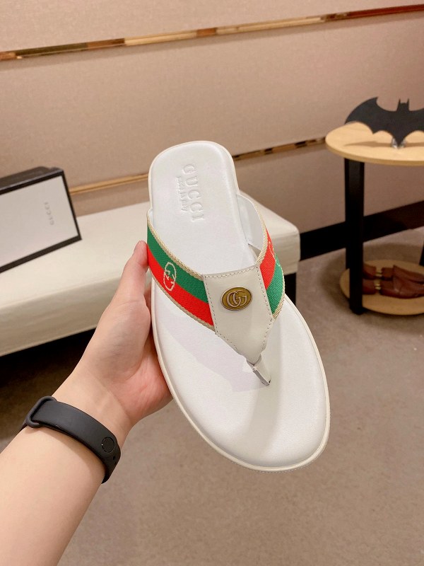 Gucci White Slides in an Easygoing Casual Style, Listed in Sizes 39–45