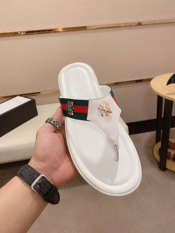 Gucci White Slides, a Casual Slip-On Listed Up to Size 45