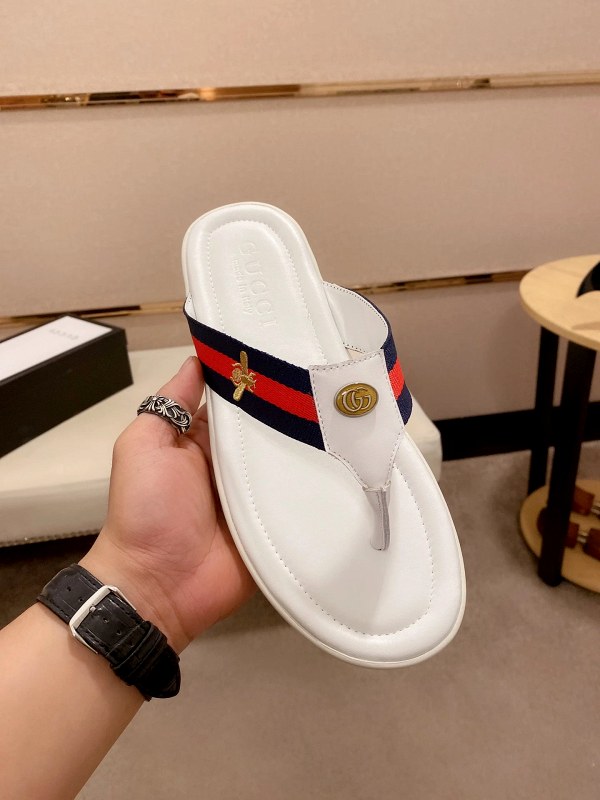 Gucci White Slides in a Casual Flat Shape, Listed in Sizes 39–45