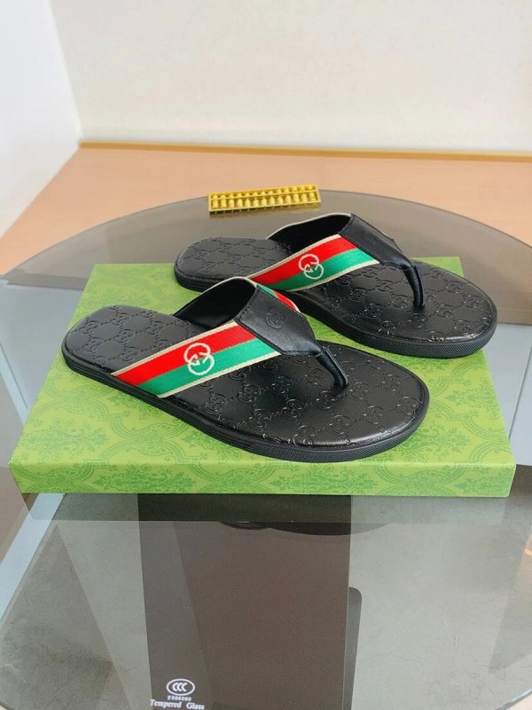 Gucci Black Slides With a Lightweight, Grippy Outsole Build