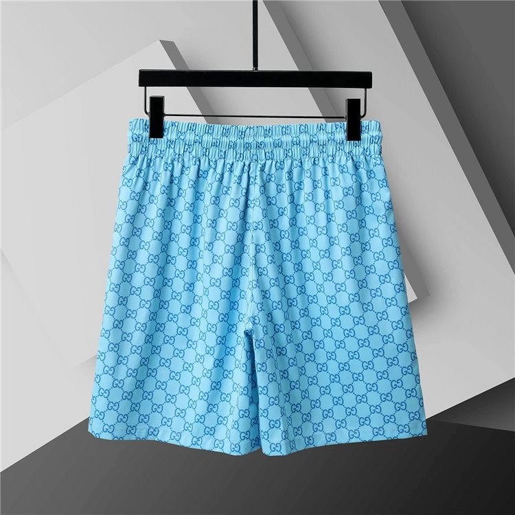 Gucci Blue Logo Beach Shorts in a Wide M–3XL Size Run