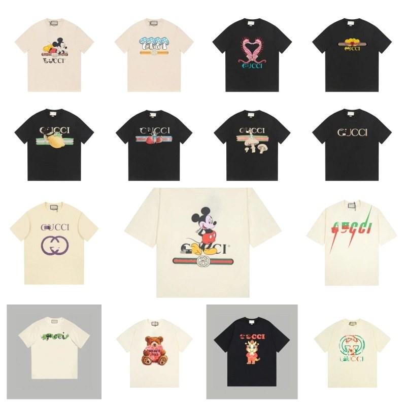 Gucci Multicolor T-Shirt Collection: 100% Cotton, Loose Fit, XS–XL