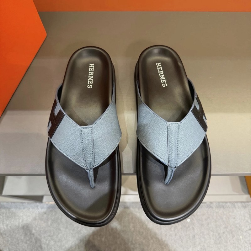 Hermès Blue Flip-Flops