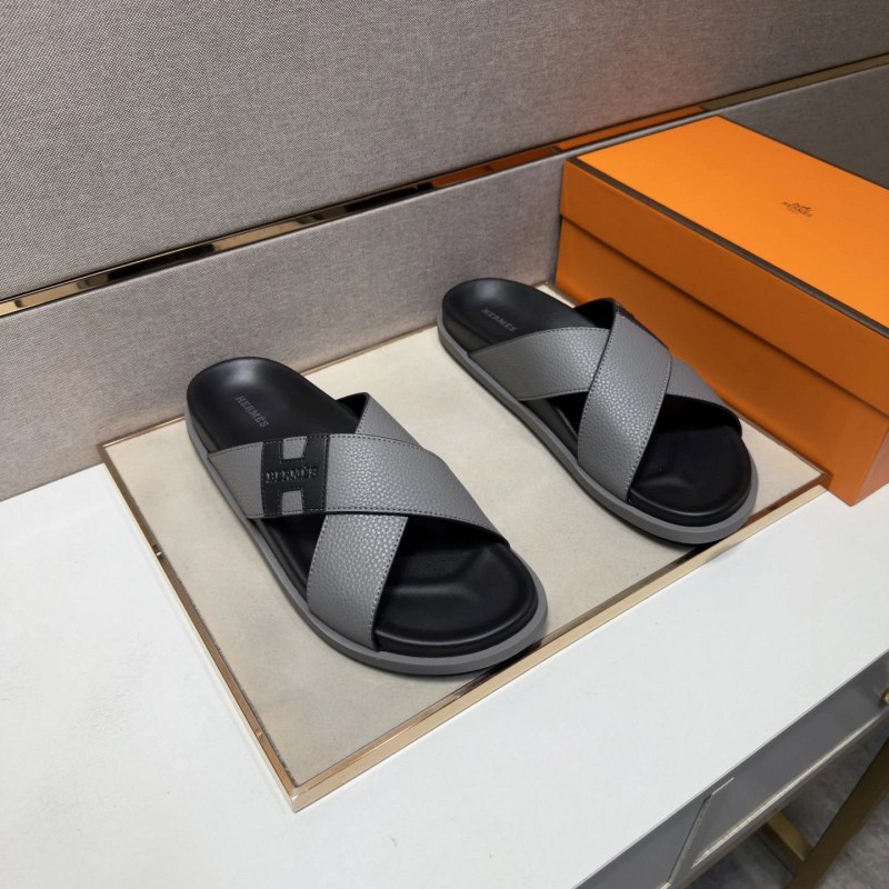 Hermes White Slides in a Multi-Material Upper, Listed in Ten Colors