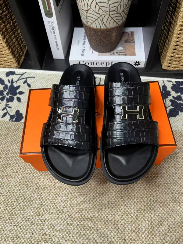 Hermes slides rubber sole abrasion-resistant