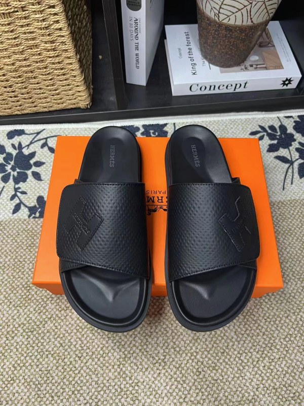 Hermes slides rubber sole slip-resistant