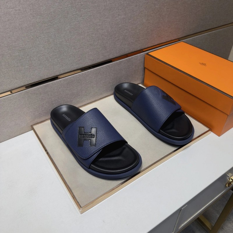 Hermes slides z leather abrasion-resistant