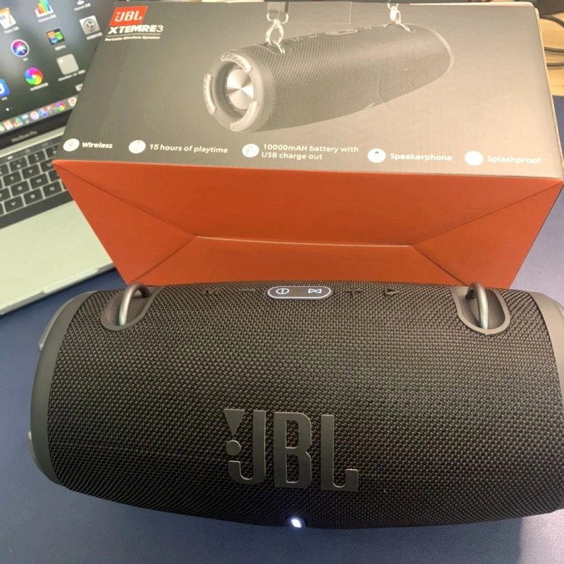 JBL Orange Portable Speaker With IPX7 Rating and Four Drivers