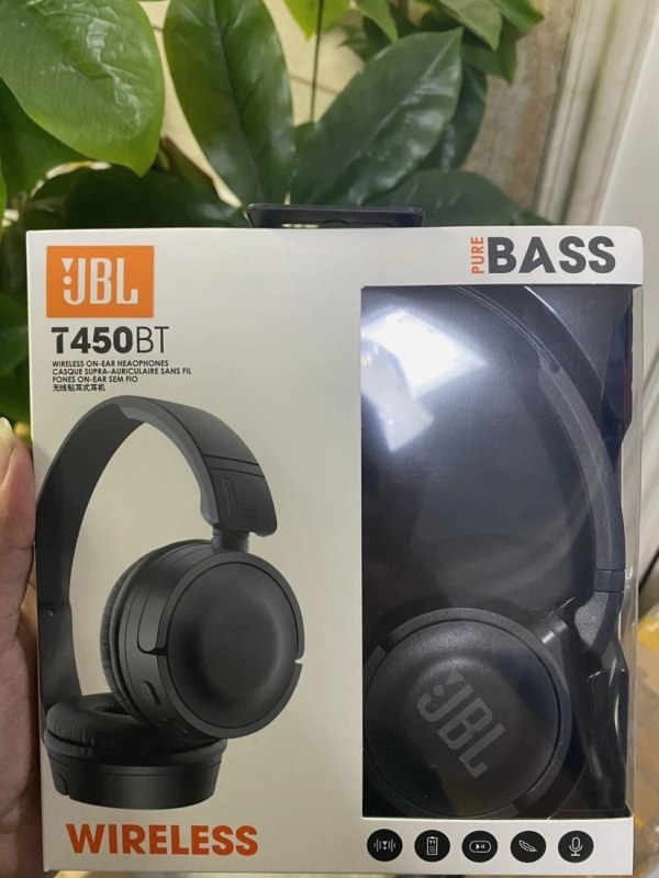 JBL T450BT Gray On-Ear Bluetooth Headphones: Lightweight, Foldable, Buyer-Praised Sound for the Price
