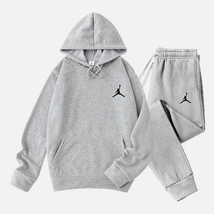 Jordan Hooded Long-Sleeve Top in Polyester-Cotton Blend, S–XXXL, Many Colorways
