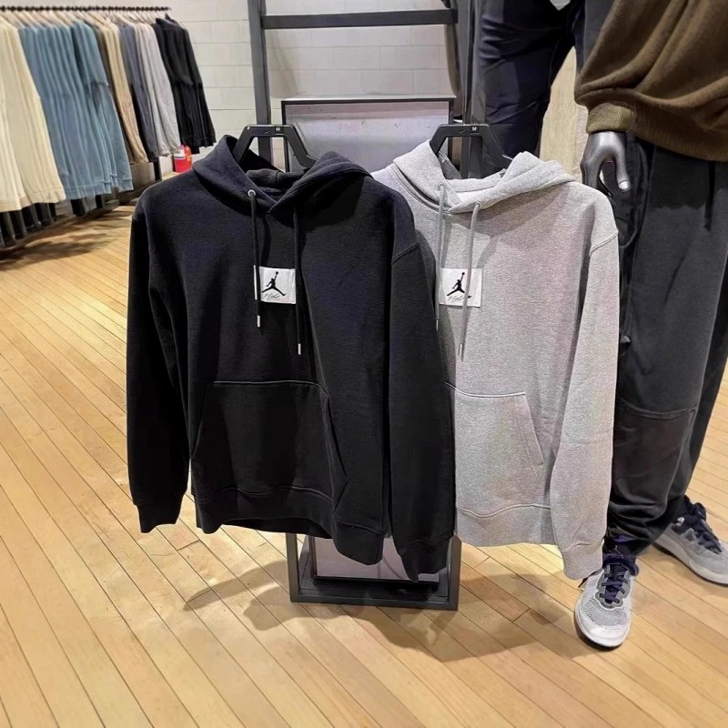 Jordan Multicolor Hoodie Collection — Cotton, Fleece-Lined Hooded Pullover With Printed Logo