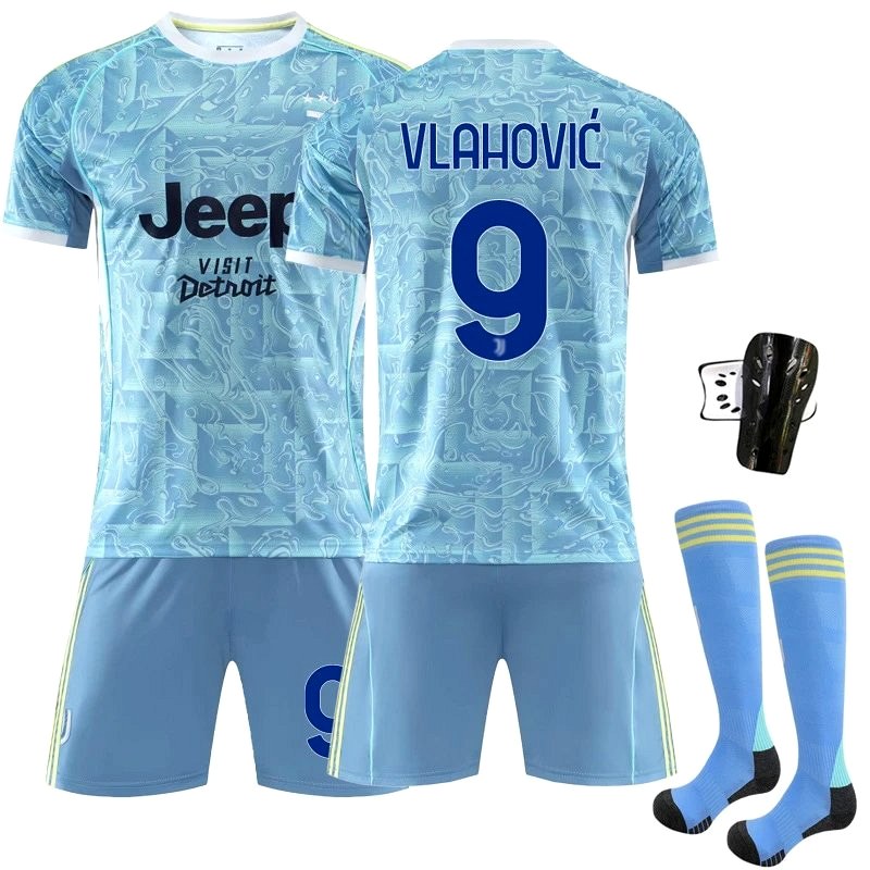 Juventus-Style Striped Football Jersey With Numbered Print and Sock Bundles