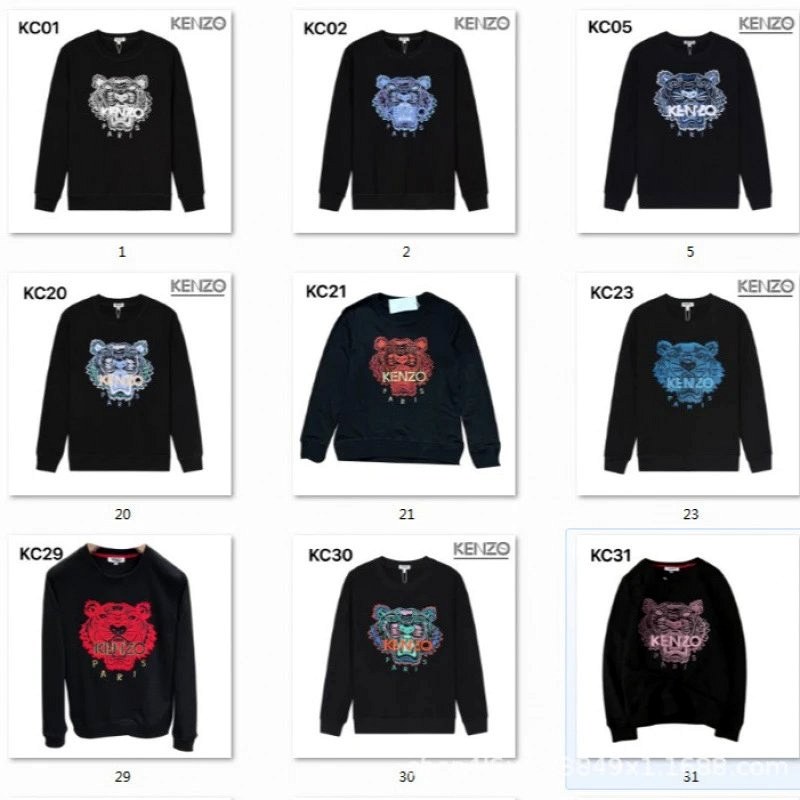 Kenzo multicolor embroidered cotton long-sleeve tee in a loose cut