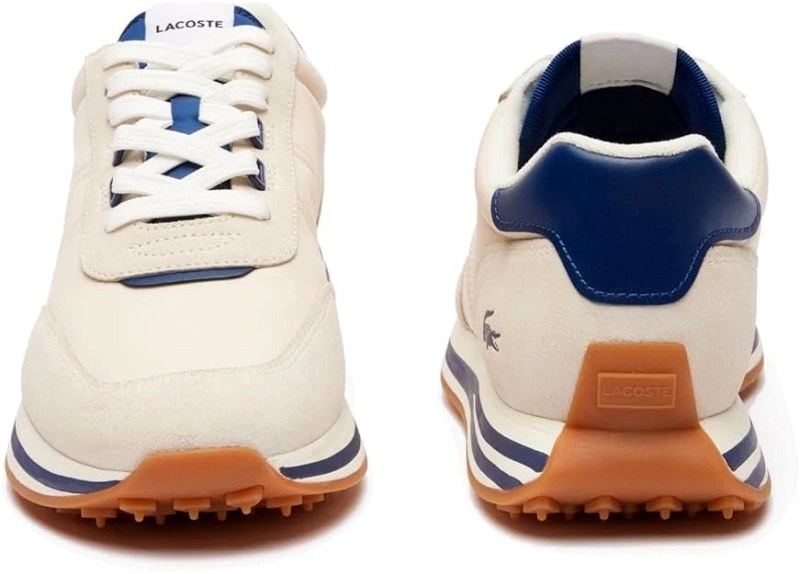 Lacoste L-Spin Off-White and Navy Sneakers