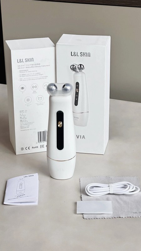 L&L Skin VIA 3-in-1 White Beauty Device with IPX7 Water Resistance