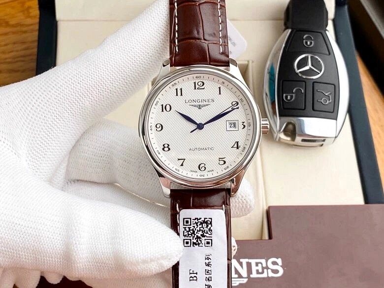 Longines Master Collection White-Dial Automatic: 39 mm Steel-Bracelet Dress Watch