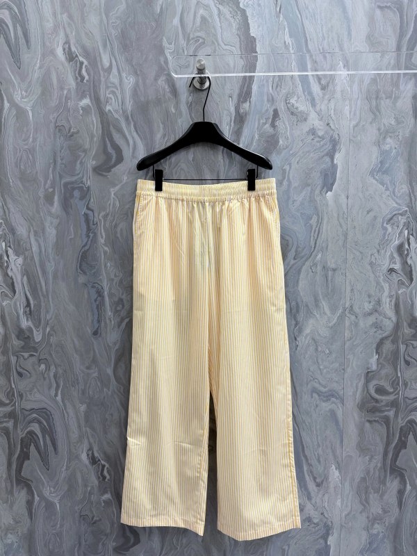 Louis Vuitton Beige Casual Pants with Letter-Stripe Print and Drawstring Waist
