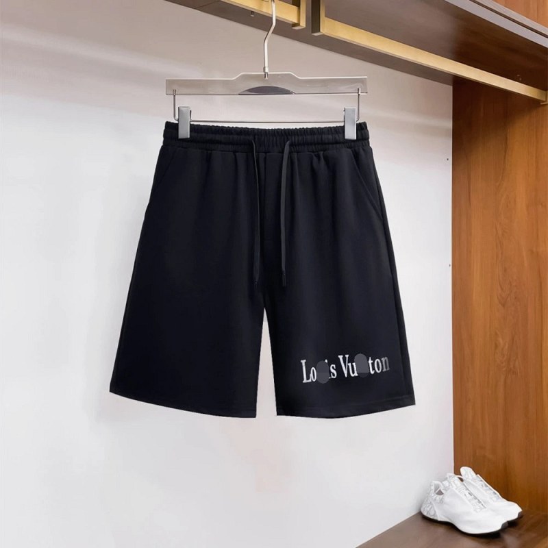 Louis Vuitton Black Athletic Shorts in Knitted Cotton, Loose Five-Inch Cut