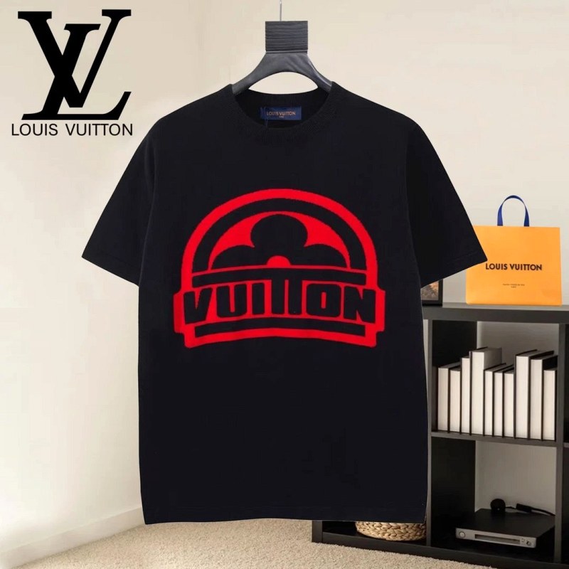 Louis Vuitton Black Knit Tee With a Deliberately Oversized Cut
