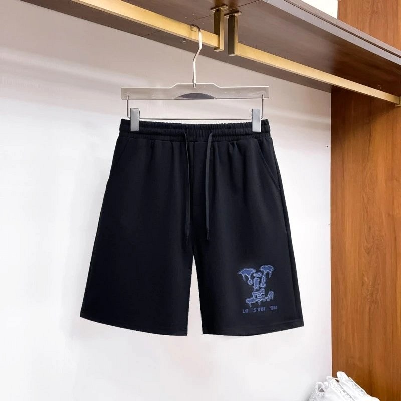 Louis Vuitton Black Knitted-Cotton Shorts in a Loose Five-Inch Cut