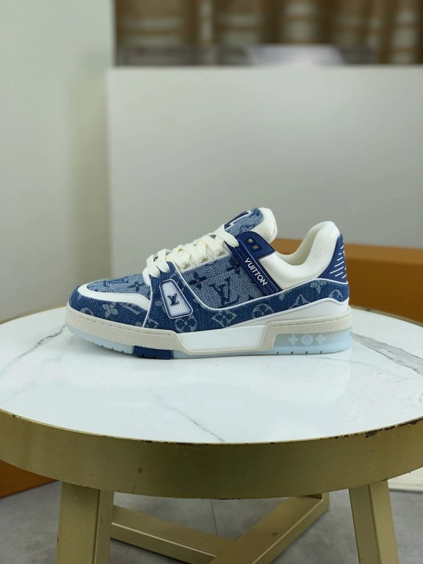 Louis Vuitton Blue Sneakers in a Classic Athletic Silhouette, Offered in Sizes 35–45