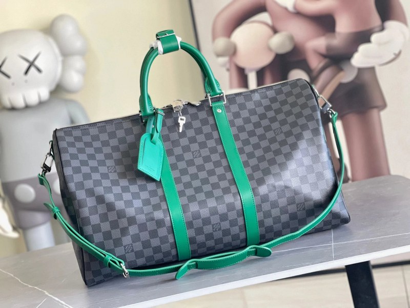 Louis Vuitton Keepall Bandoulière 50, 2026 Early Spring Heritage, Listed in Gray