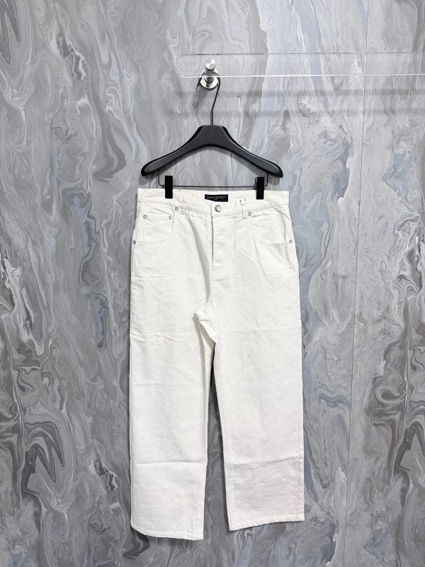 Louis Vuitton Gray Letter-Jacquard Denim Pants in a Unisex Cut