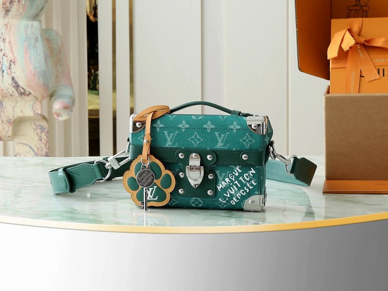 Louis Vuitton Soul Trunk in Green: A Compact Structured Box Bag in Monogram Eclipse