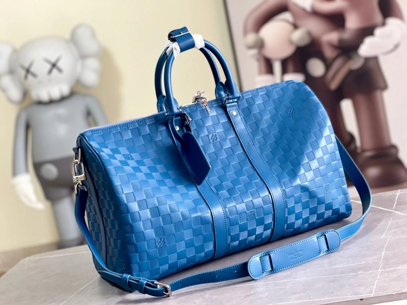 Louis Vuitton Keepall 45 in Damier Infini Leather with Shoulder Strap