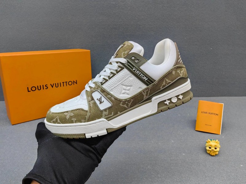 Louis Vuitton Gray Trainer-Style Sneaker in Glue-Free Cup Construction