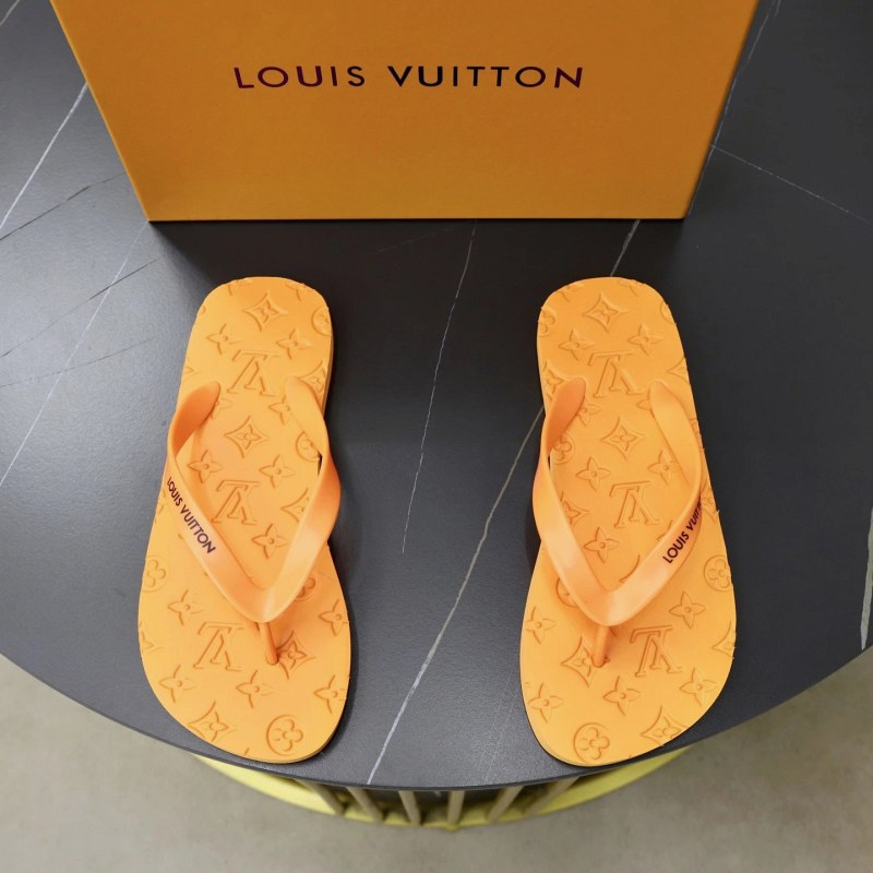 Louis Vuitton Orange Thong Sandals With a Lightweight, Soft-Sole Summer Build