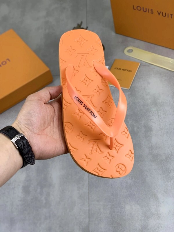 Louis Vuitton Orange Slides: Casual Monogram Slides Listed in Men's EU 39–45