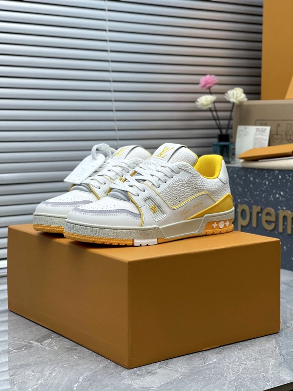Louis Vuitton Yellow Low-Top Sneakers in the LV Trainer Athletic Silhouette