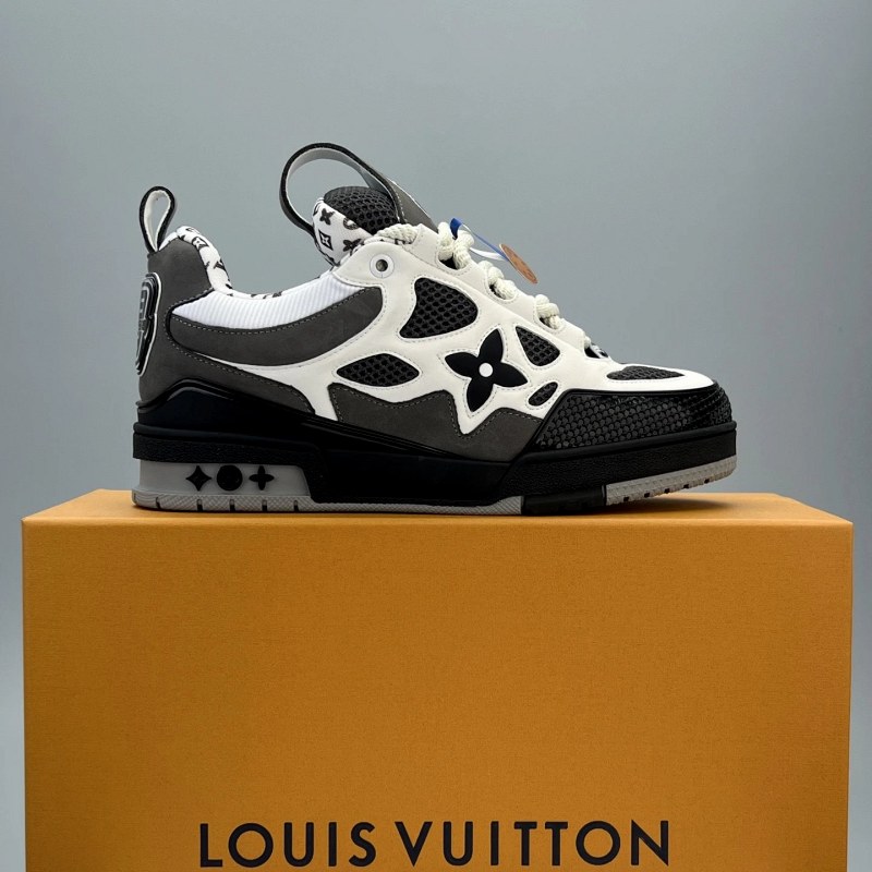Louis Vuitton Skate Black and White Low-Top Sneakers