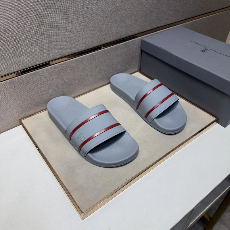 Louis Vuitton white slides with a multi-material upper and leather lining