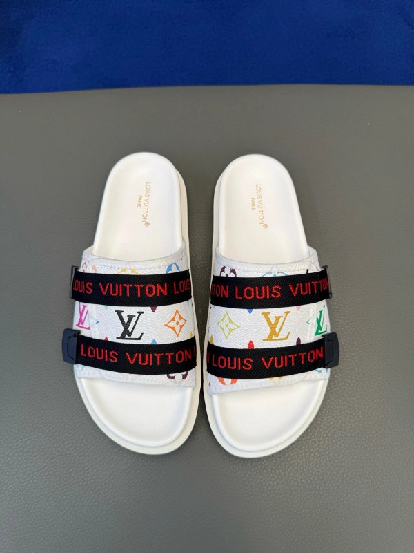 Louis Vuitton White Slides: Casual, Roomy Designer Sandals in a Broad Size Run