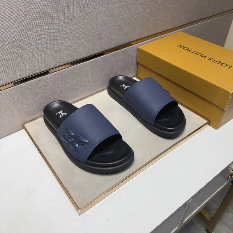 Louis Vuitton Blue Slides: Multi-Material Mule With Leather Lining in 12 Colours