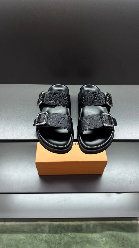 Louis Vuitton Black Slide Listed With a Calf Leather Upper in Sizes 38–45