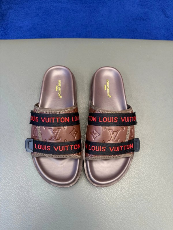 Louis Vuitton Gray Slides: A Casual Slip-On Listed in EU 40–45
