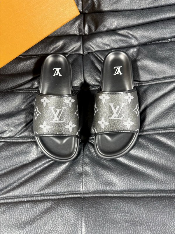 Louis Vuitton Black Slides Listed in a 35–45 Size Run