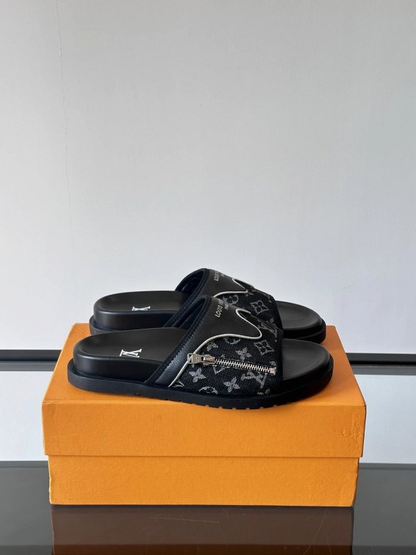 Louis Vuitton slides rubber sole slip-resistant