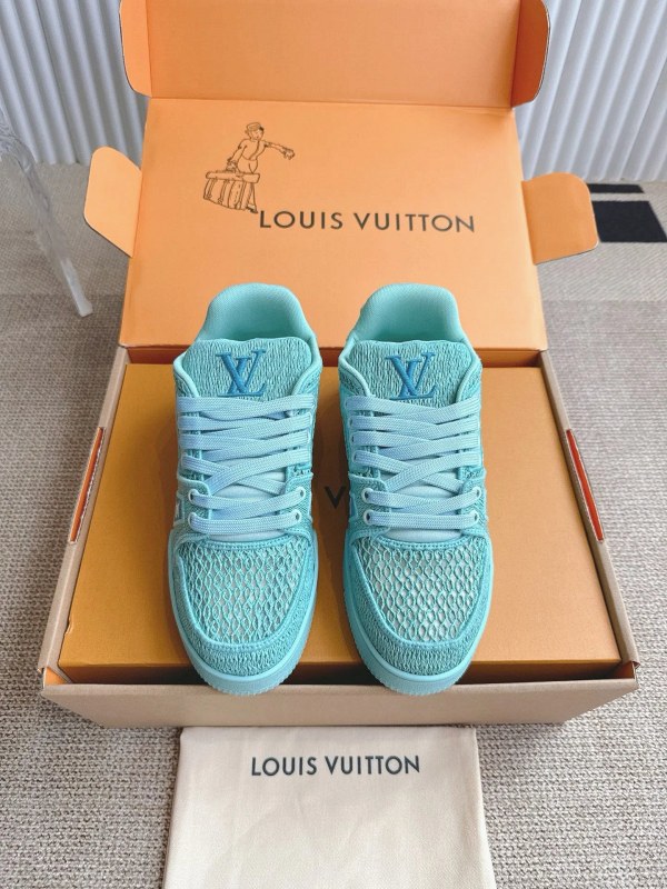 Louis Vuitton Blue Athletic-Style Sneakers: Trainer Silhouette, Unisex EU 35–45