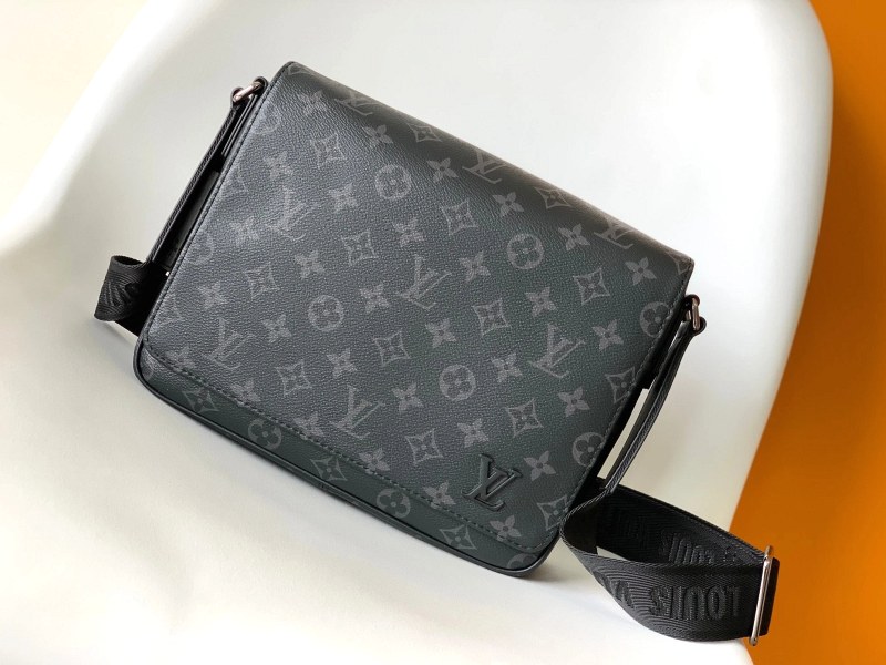Louis Vuitton District Small Messenger in Damier Infini Coated Canvas with Magnetic Flap Access