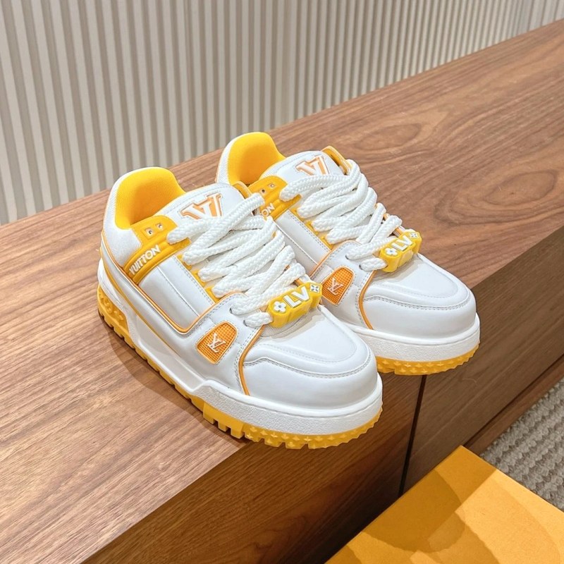 Louis Vuitton-Style Yellow Puffed Trainer in the Maxi Build, With Sizing That Runs Large
