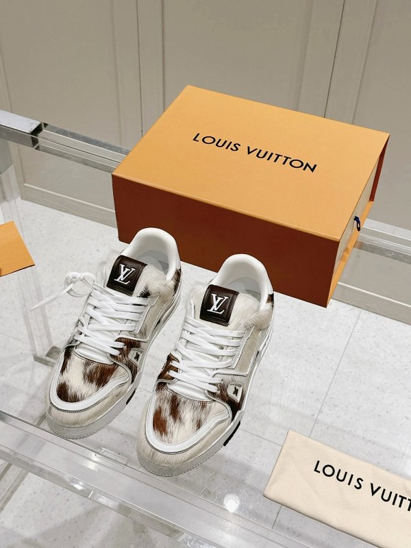 Louis Vuitton Trainer-Style White Sneakers Listed With a Horsehair Upper, Sizes 35–45