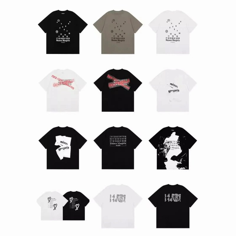 Maison Margiela 250g Cotton Crew-Neck Tee in a Loose Cut, Across a Very Wide Color Run