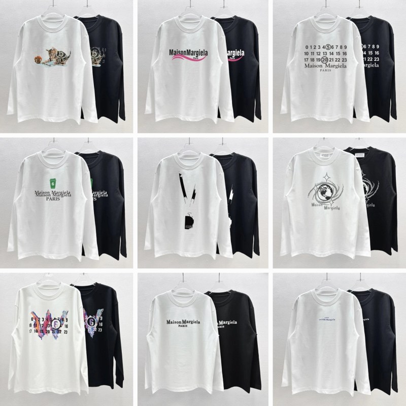 Maison Margiela Multicolor Number-6 Cotton Crewneck, 400g-Plus, S–XL